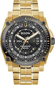 Bulova Men’s High Precisionist Quartz Icon Grey IP and Rose Gold Watch, Diamonds, 300M Water Resistant