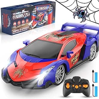 Growsland Remote Control Car, 2.4Ghz Rc Cars for Boys 4-7 8-12, Electric Kids Toys for Kids with Cool LED Lights, Rechargeable Hobby Race Cars Toys for Boys Girls Ages 4-6 5-7 6-8 8-12 Birthday Gift