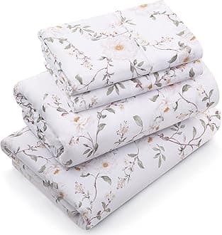 Utopia Bedding Queen Sheet Set, Soft Microfiber 4 Piece Bed Sheets with 16" Deep Pocket - Easy Care Brushed Microfiber (Vintage Floral)
