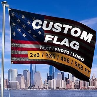 Custom Flag 5x8 Ft Double Sided 3 Ply For Outdoors - Design Your Own Logo/Photo/Picture/Text - Personalized Flags Room Wall Decoration - Customized Two Side Flags Banners Gift for Outside Indoor