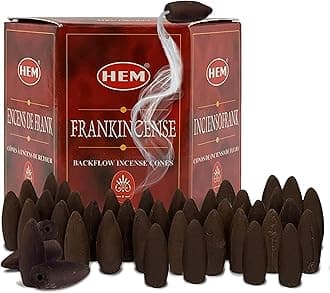 Frankincense Backflow Incense Cones for Inscent Waterfall Aromatic Insent Smoke Fountain Haze Falls