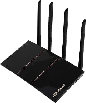 ASUS RT-AX55 (AX1800) Dual Band WiFi 6 Extendable Router, Subscription-Free Network Security, Instant Guard, Parental Controls, Built-in VPN, AiMesh Compatible, Gaming & Streaming, Smart Home