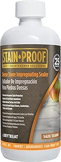 Stain Proof Dense Stone Impregnating Sealer - 1 Pint, Protects Against Water and Salt Damage and Oil-Based Stains, Sealer for Granite, Marble, Tile & Natural Stone; For Indoor & Outdoor Application