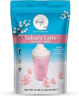 Sakura Latte Blended Crème by Angel Specialty Products [2 LB] [22 Servings]