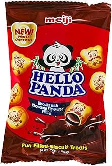 Hello Panda Chocolate Cream Filled Biscuits 32g, Japanese Snack, Crunchy Biscuit Treat
