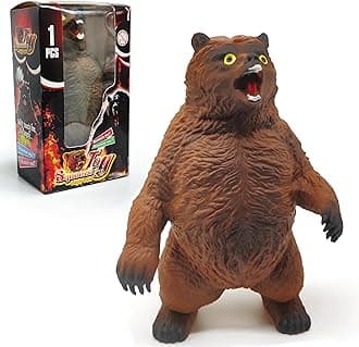 ZTATU Brown Bear Stress Balls for Kids (1PCS) Sensory Squishy Fidget Toys, Sand Filler Squeeze Ball, Stress Relief Toy Party Favors Easter Basket Stuffers