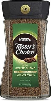 Nescafe Taster's Choice Decaf Instant Coffee, House Blend, 7 Ounce