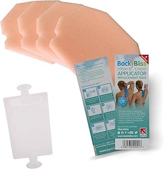 Replacement Refill Pads 4x for Back Lotion Cream Applicator Easy Reach Self Tan - Pack of 4