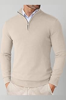 Men High Neck Zipper Full Sleeve Cotton Knitted Winter Sweater for Men