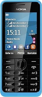 Asha 301 Dual-SIM 256MB ROM + 64MB RAM (GSM Only | No CDMA) Factory Unlocked 3G Smartphone (Blue) - International Version
