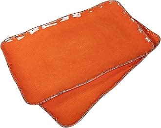 Serving Tray Melamine 17" x 10" Platters for Serving Food, BPA Free Rectangle Serving Platter/Trays Set for Fruit, Appetizer, Dessert, Home and Party Use, Set of 2, Orange