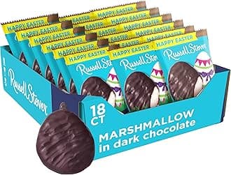 Russell Stover Easter Marshmallow Dark Chocolate Easter Egg, 1.3 oz each (Pack of 18)