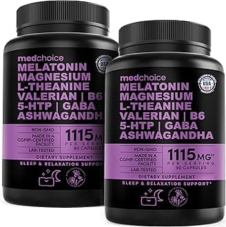 12-in-1 Melatonin Sleep Capsules - Natural Sleep Aids for Adults with Melaton...