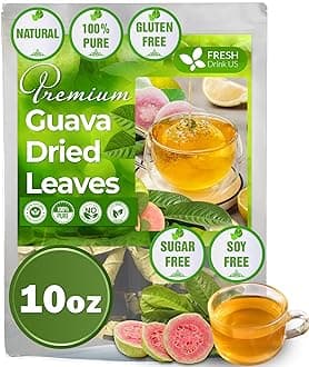 FreshDrinkUS, Premium 10oz Guava Dried Leaves (CUT & SIFTED), 100% Natural & Pure from Dried Guava Leaves, Guava Loose Leaf Tea, No Additives, No Caffeine, Vegan