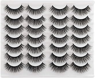 Lashes Fake Eyelashes Long Dramatic Thick Volume Faux Mink Eye Lashes 14 Pairs Pack