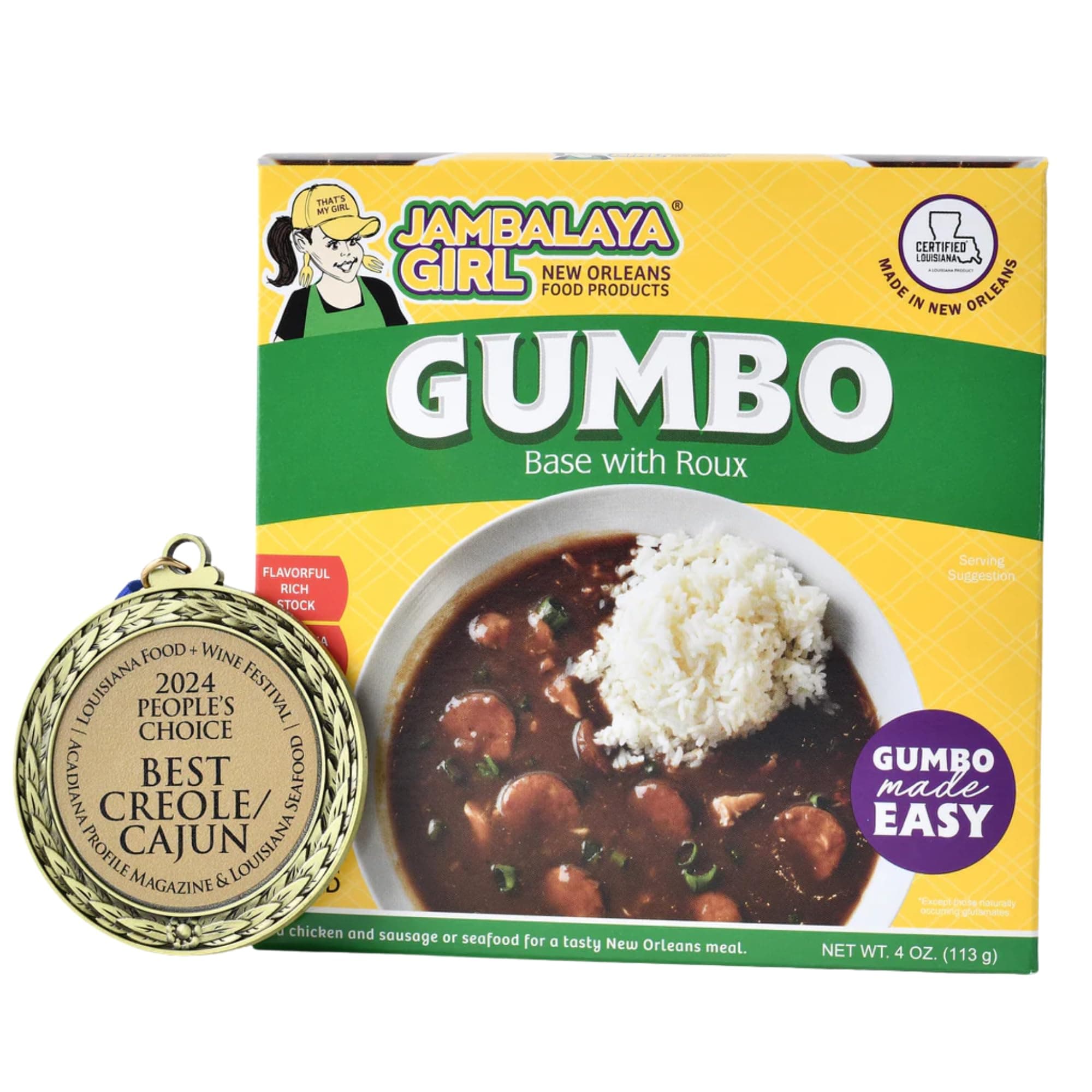 Jambalaya Girl Gumbo Base with Roux, 4oz (1 Pack)…