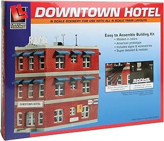 Life-Like Trains N Scale Building Kit - Downtown Hotel