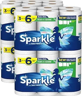 Tear-A-Square® Paper Towels, 24 Double Rolls = 48 Regular Rolls