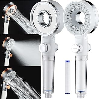 AD-VISION SGS Certified Filter Shower Head Starter Kit | Reduces Hair Loss & Soothes Dry Skin from UAE Hard Water | with Micro-Nano Bubble Spa Tech | Includes 2 Filters for 2-Month Supply [1+1 Filter]