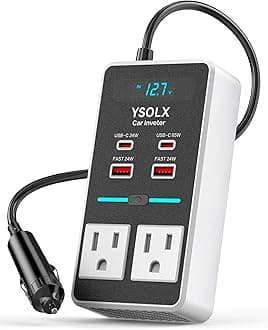 YSOLX 200W Inverter Car Inverter Convert DC 12V to AC 110V Converter