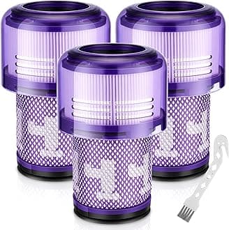 V12 Filter Replacements for Dyson V12 Detect Slim, Detect Slim Animal, Slim+ Cordless Vacuum and V12 Slim Absolute Vacuums, SV34, SV35 Vacuums Filter Replacement, Compare to Part 971517-01, 3 Pack