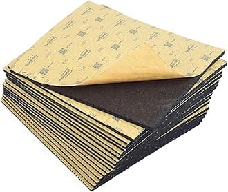 Pack of 17 Cut Insulation Boards, 10 mm 40 x 33 cm Car Insulation Mat, Self-Adhesive, Sound Insulation Mat, Insulation Mat (2.23 m², 24 sqft)