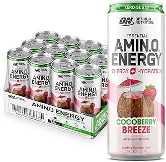 Optimum Nutrition Amino Energy Sparkling Hydration Drink, Electrolytes, Caffe...