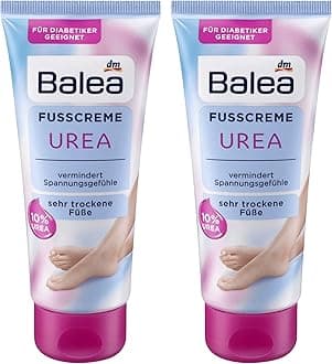 Balea Foot Cream with 10% Urea, Panthenol and Glycerin, 2 x 100 ml, Germany