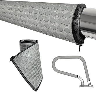 Pool Handrail Cover with Zippers 10 Ft Anti-Slip for Pool Hot Tub Ladder Railling Handle Covers, Made with Gray Cool Touch Diving Cloth, Swimming Pool Accessories Hand Rail Covers Grips (2 Pack)