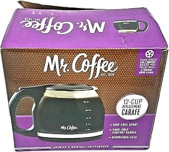 Mr. Coffee 12 Cup Replacement Decanters 12-Cup White PLD12-1