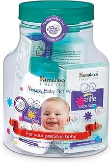 Herbals Babycare Gift Jar (Soap, Shampoo , Rash Cream and Powder), White, 4 Count (Pack of 1) (4013A)