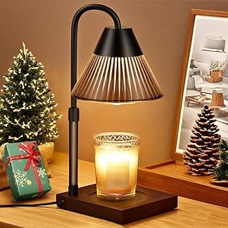 Candle Warmer Lamp with Timer Dimmer, Birthday Christmas Gifts for Women,Men, Friend Candle Lamp with 2 Bulbs - Electric Wax Melt Warmer with Time