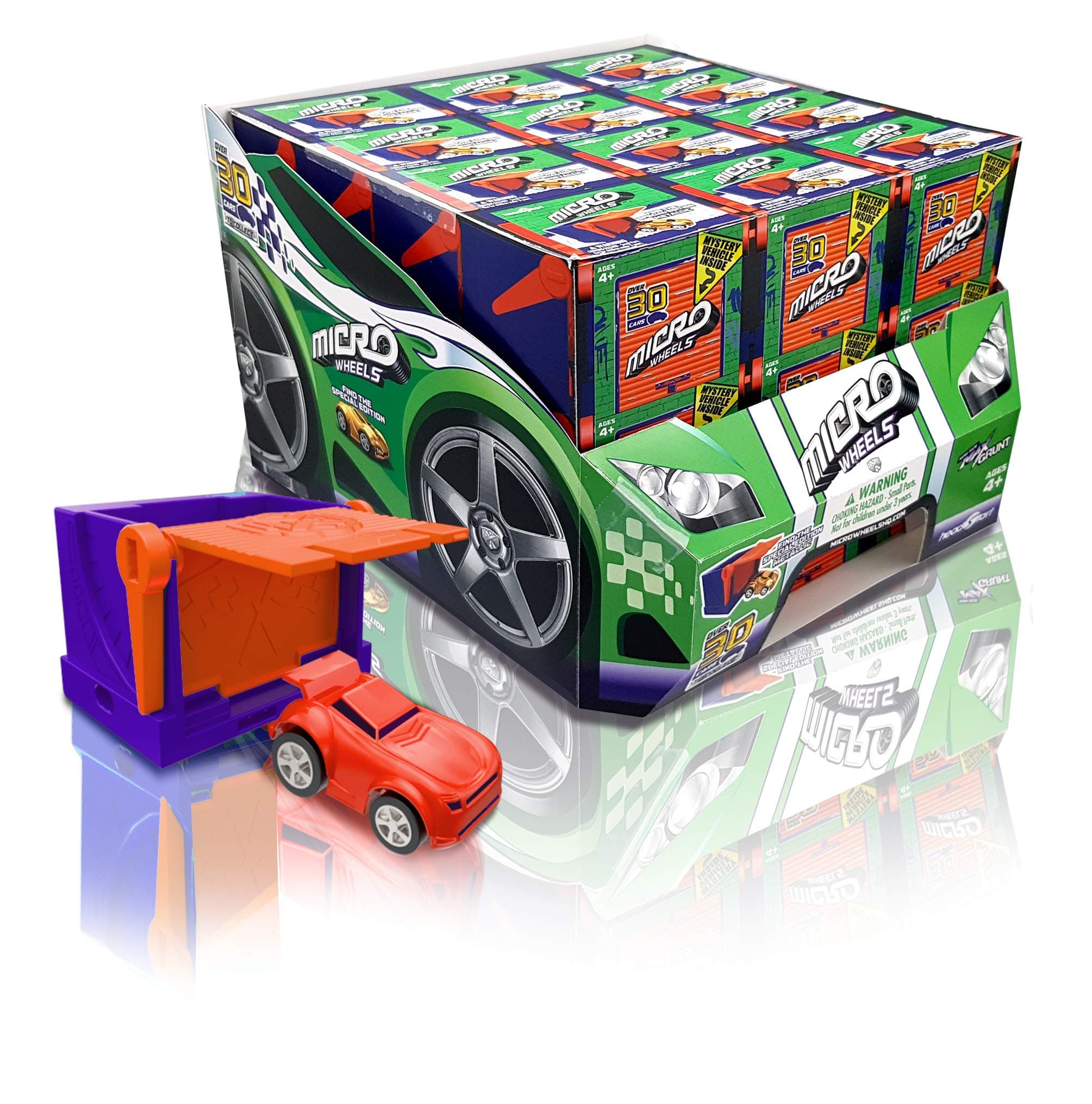 Micro Wheels Single Pack-Full CDU Amazon, Mini Racing car Set for Kids Aged 4+, Multi-Colour, Whole Box