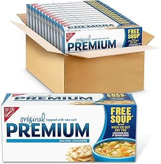 Premium Original Saltine Crackers, Lunch Snacks, Bulk Snacks, 12-16 oz Boxes