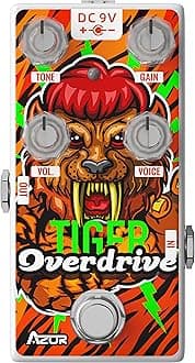 Overdrive Guitar Pedal, Analog Vintage Tiger Drive Effect Pedal for Electric Guitar Pedalboard True Bypass