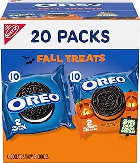 OREO Boo! Fall Treats Trick or Treat Halloween Cookies Variety Pack, 20 Snack Packs (2 Cookies Per Pack)