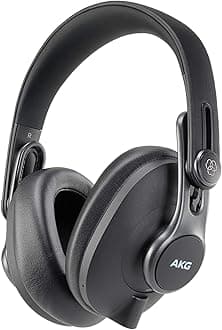 AKG K371-BT Bluetooth Studio Headphones, Over-Ear Closed-Back Design for Professional Performance, Foldable with 8 position hinges, 40 hour battery life, Built in Microphone, Earcup Gesture Controls