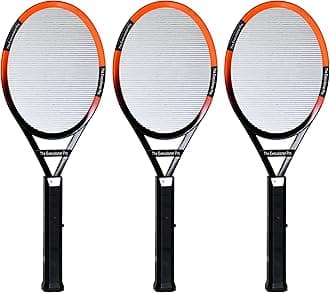 The Executioner Pro 3 Pack Electric Bug Zapper Fly Swatter Wasp, Mosquito, Bug, Insect Killer Single Layer Racket Efficient Zapping Indoor Outdoor Long Handle 56cm (The Executioner Pro 3 Pack)