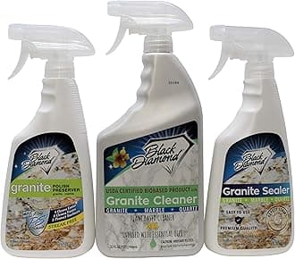 Black Diamond StoneworksGranite Counter Cleaner: USDA Certified BIOBASED- Safe for Granite, Quartz, Marble, Travertine, Countertops