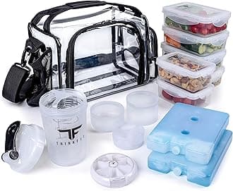 Medium Clear High Security Meal Prep Bag Set