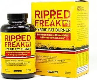 Ripped Freak | Thermogenic & Metabolic Support | Energy & Focus for Training | Green Tea, Green Coffee & Plant Extracts | 60 Vegan Capsules