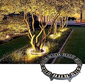Tree Holding Light - Outdoor Landscape Lights, IP65 Outdoor Waterproof Tree Lighting Lights, AC220V RGB Landscape Garden Tree Lighting, Outdoor LED Surrounding Colored Hoop Tree Spotlight(Green,1PCS(1
