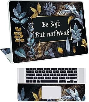 Floral D25 Top+Wrist Pad Vinyl Laptop Skin/Sticker/Cover for 17 to 17.3 Inches Laptops Laminated-Removable-HD Quality Compatible for Hp-Dell-Sony-Lenovo-Asus etc.(16.5x11 Inches)