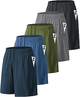 BALENNZ Athletic Shorts for Men with Pockets and Elastic Waistband Quick Dry Activewear