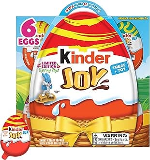 Treat & Toy Easter Egg Gifts - Sweet Cream Topped With Cocoa Wafer Bits (6 Count - 4.2 Oz Total)