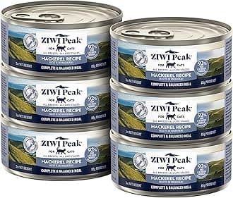 ZIWI Peak Wet Cat Food – All Natural, High Protein, Grain Free, Limited Ingredient, with Superfoods (Mackerel, Case of 6, 3oz Cans)