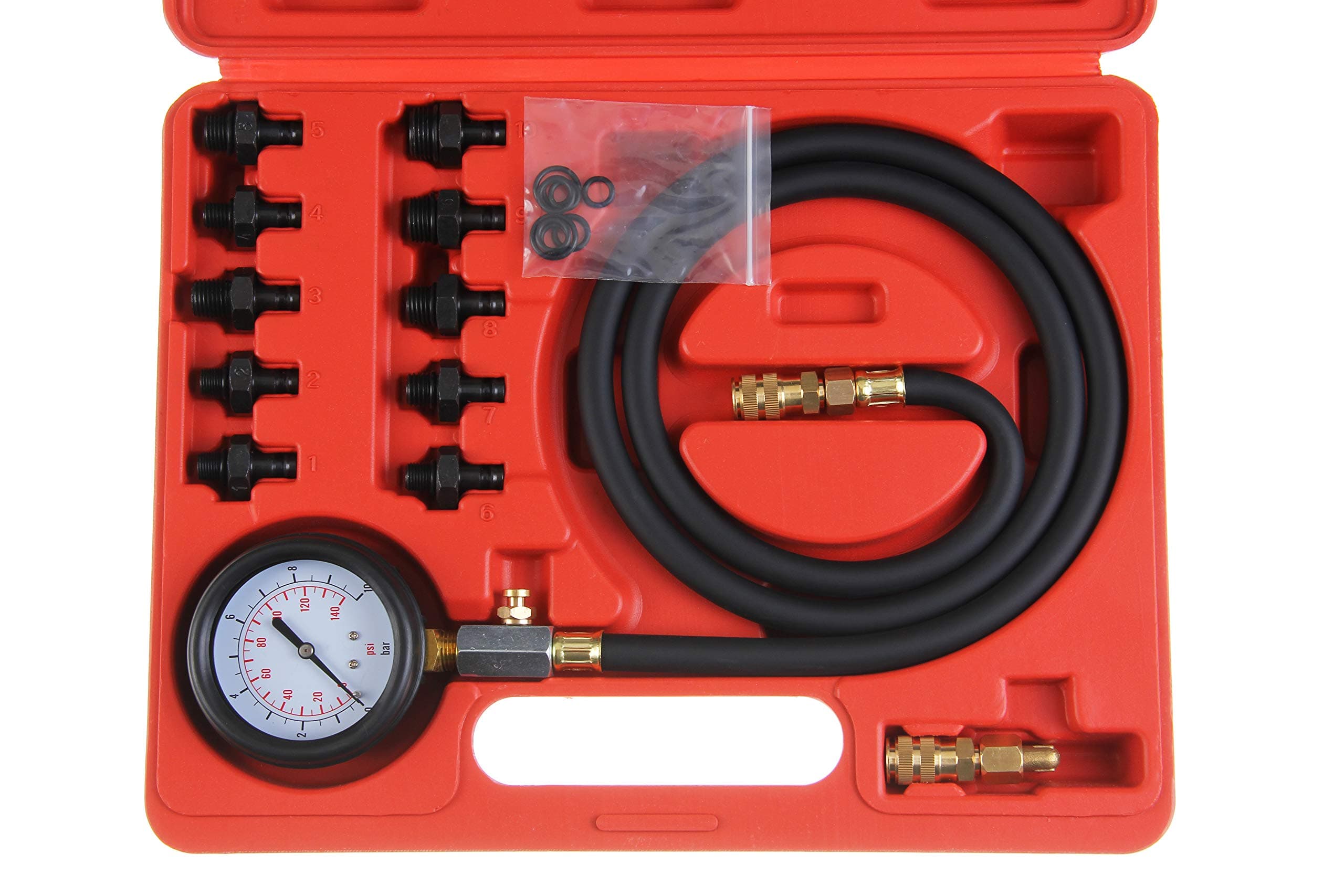 Oil Pressure Gauge Compression Tester - Mechanical Engine Compression Testing Kit