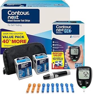 CONTOUR NEXT GEN Blood Glucose Monitoring System – All-in-One Kit for Diabetes with Glucose Monitor and 90 Test Strips For Blood Sugar & Glucose Testing