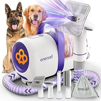 Dog Grooming Vacuum Kits: 15000Pa Shedding Brush with Grooming Tools, 3 Suction Low Noise, Pet Grooming Vacuum for Thick and Undercoat, 1.5L Dust Cup Dog Hair Vacuum, Home Cleaning, LM5