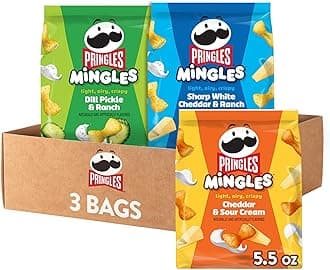 Pringles Mingles Puffed Snacks, Variety Pack, Cheese Puffs, Salty Snacks (3 Bags)
